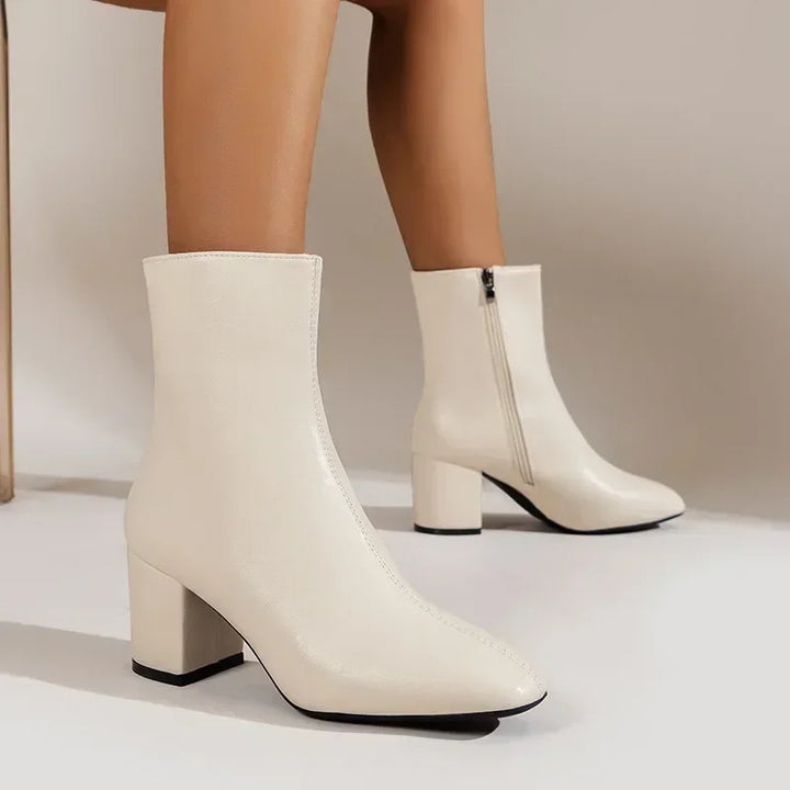Damen Dirndl Boots Schwarz | Mit Seitlichem Reißverschluss