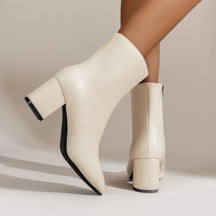 Damen Dirndl Boots Schwarz | Mit Seitlichem Reißverschluss