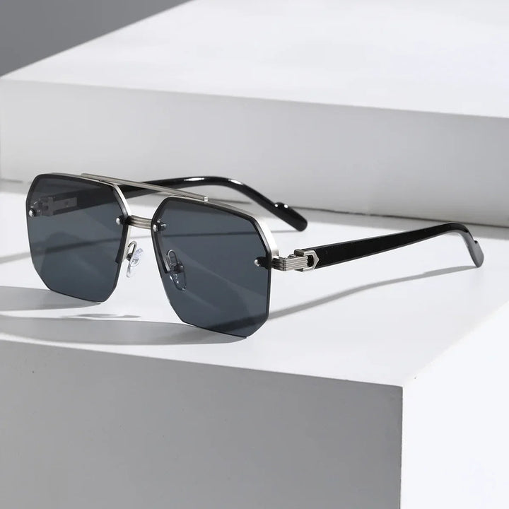 Moderne Stilvolle Geometrische Sonnenbrille für Herren | UV Schutz