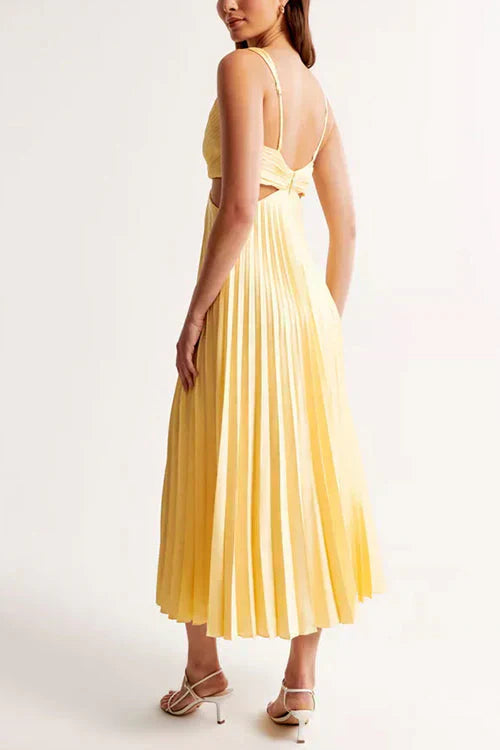 Elegantes Plissee Abendkleid Für Damen | Midi