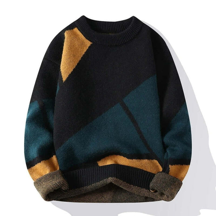 Herren Geometrisches Muster Strickpullover | Gemütlich