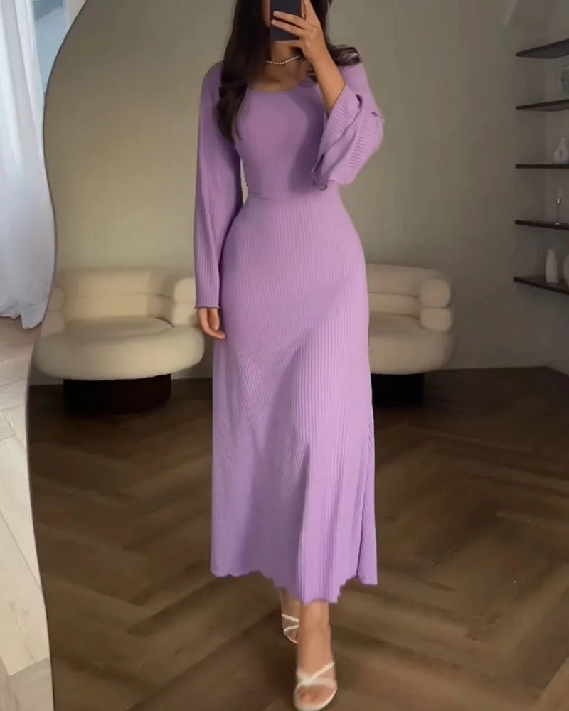 Langärmliges Hochzeitsgastkleid Für Damen | Maxi