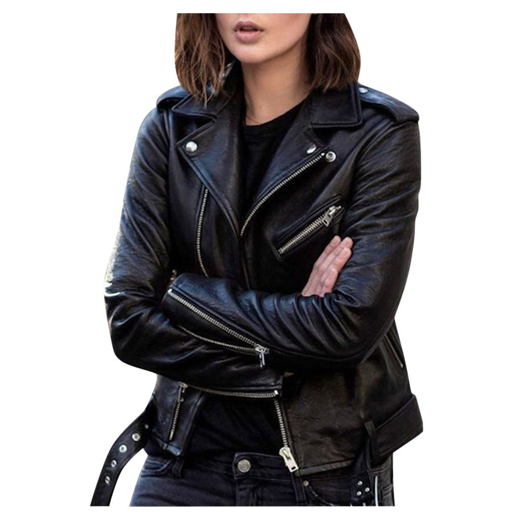 Lässige Bikerjacke für Damen | Mit Reißverschluss
