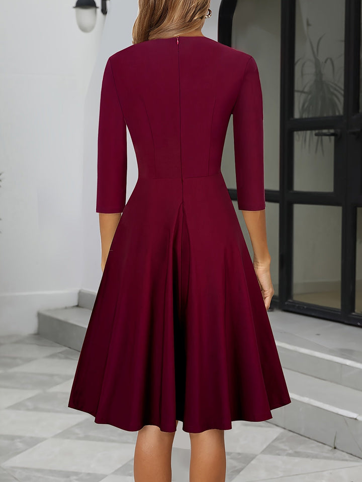 Damen Elegantes Abend Kleid | Midi