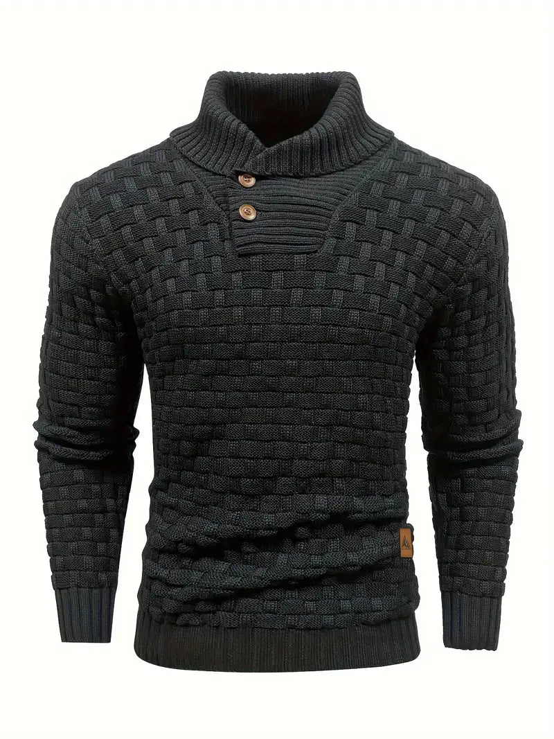 Jestro | Herren Stilvoller Fitted Pullover | Warme