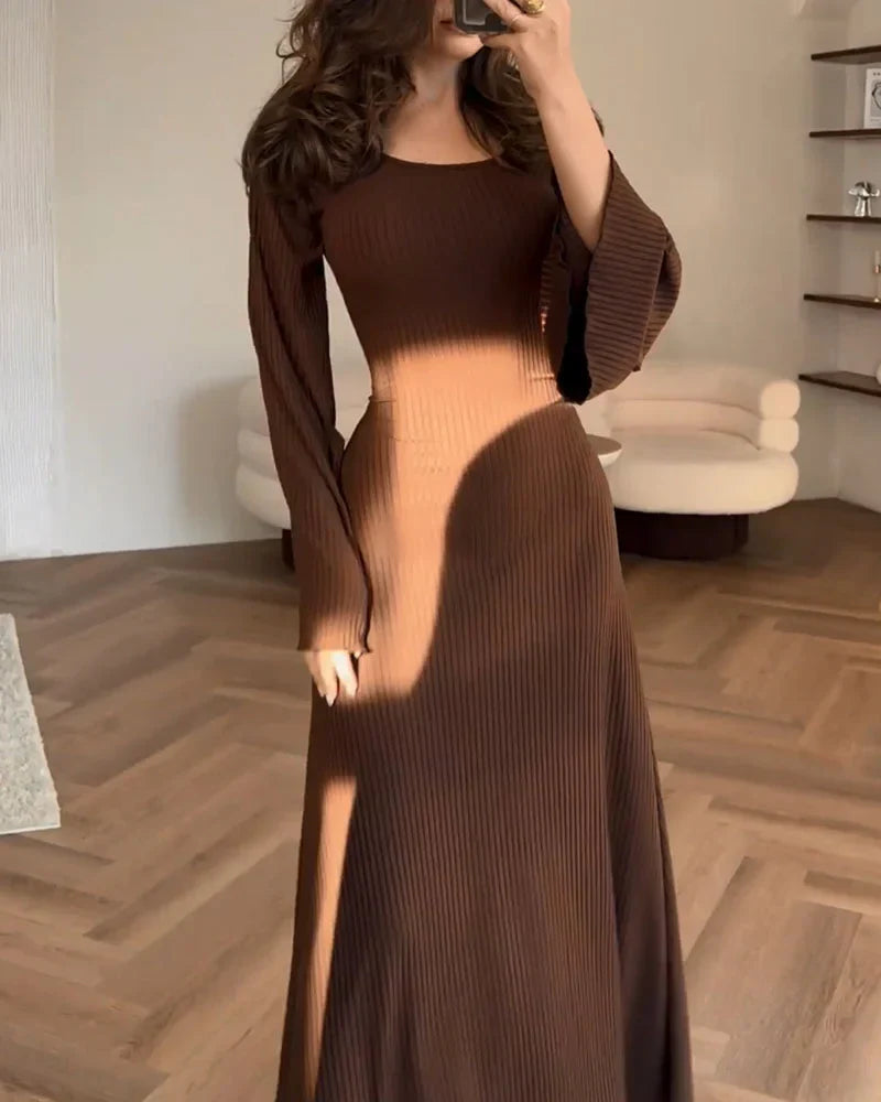 Langärmliges Hochzeitsgastkleid Für Damen | Maxi