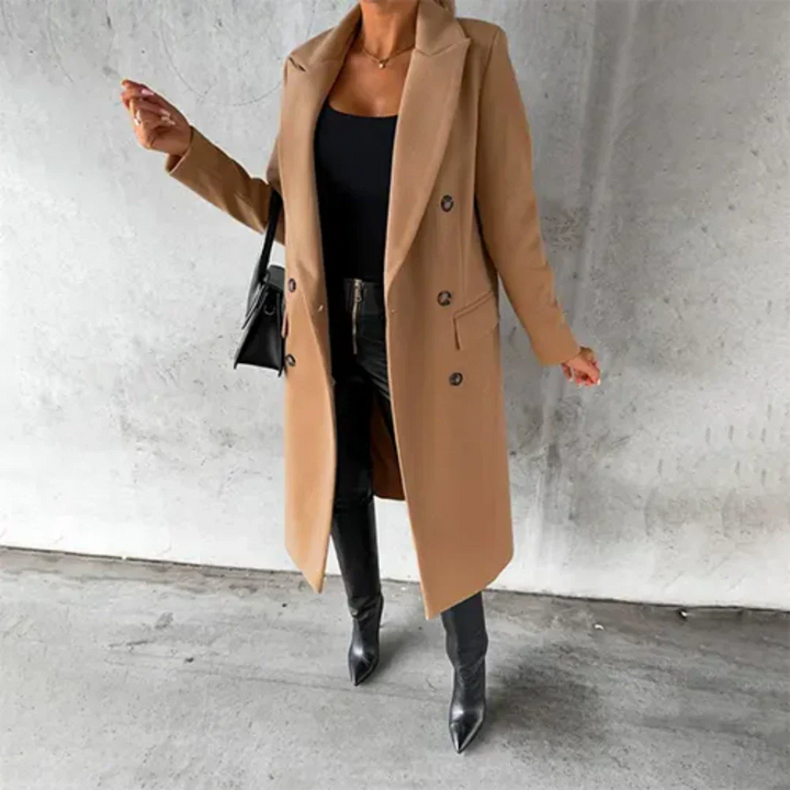 Chaya | Damen Winter Lang Trench Mantel | Warme