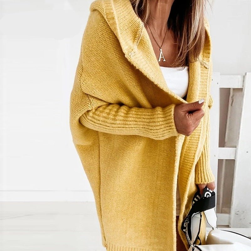 Maisie | Damen Warme Lange Strickjacke | Winter