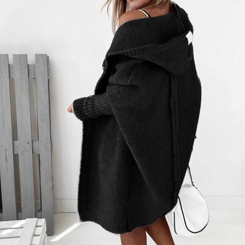 Maisie | Damen Warme Lange Strickjacke | Winter