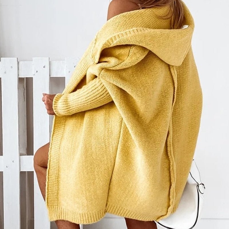Maisie | Damen Warme Lange Strickjacke | Winter