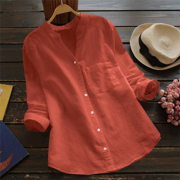 Klassische Bluse Mit 3/4 Ärmeln Für Damen | Bequem