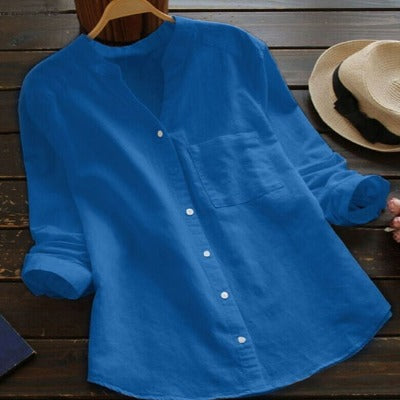 Klassische Bluse Mit 3/4 Ärmeln Für Damen | Bequem