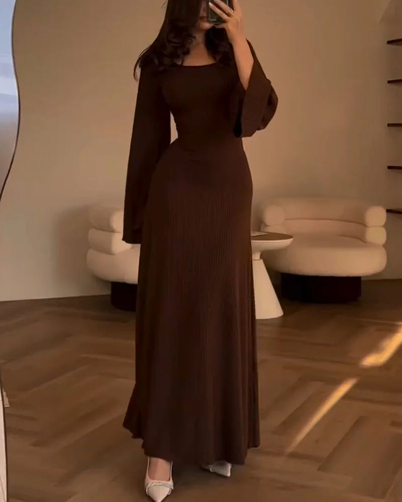 Langärmliges Hochzeitsgastkleid Für Damen | Maxi