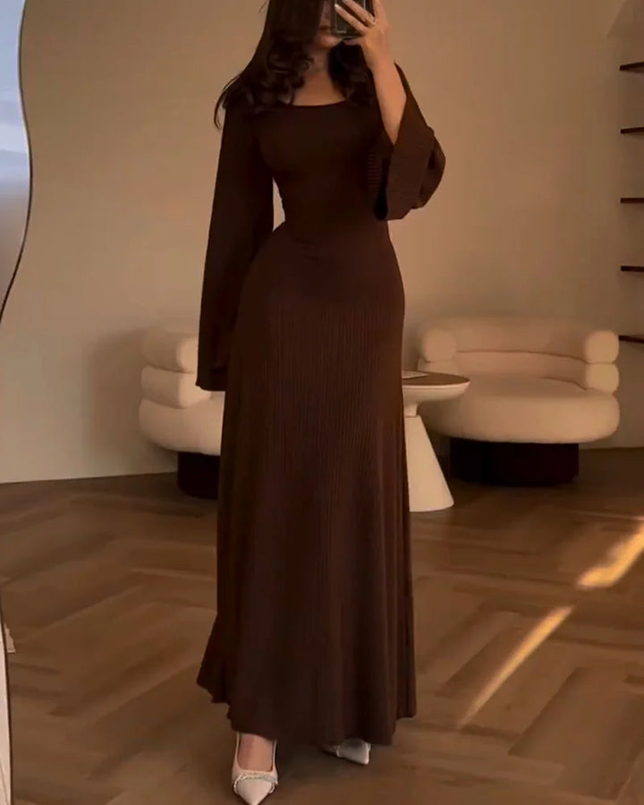 Langärmliges Hochzeitsgastkleid Für Damen | Maxi