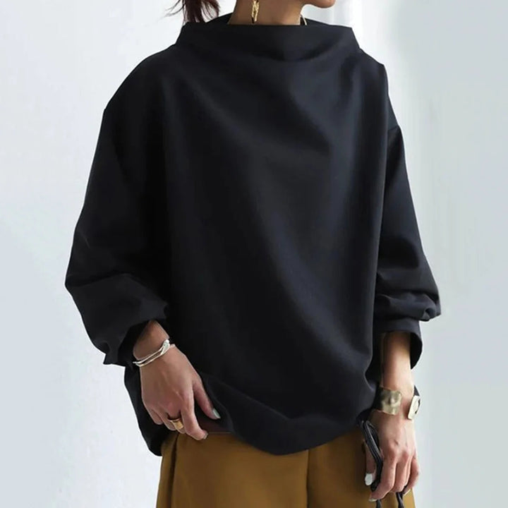Aleah | Damen Modisch Rollkragen Pullover | Schwarz