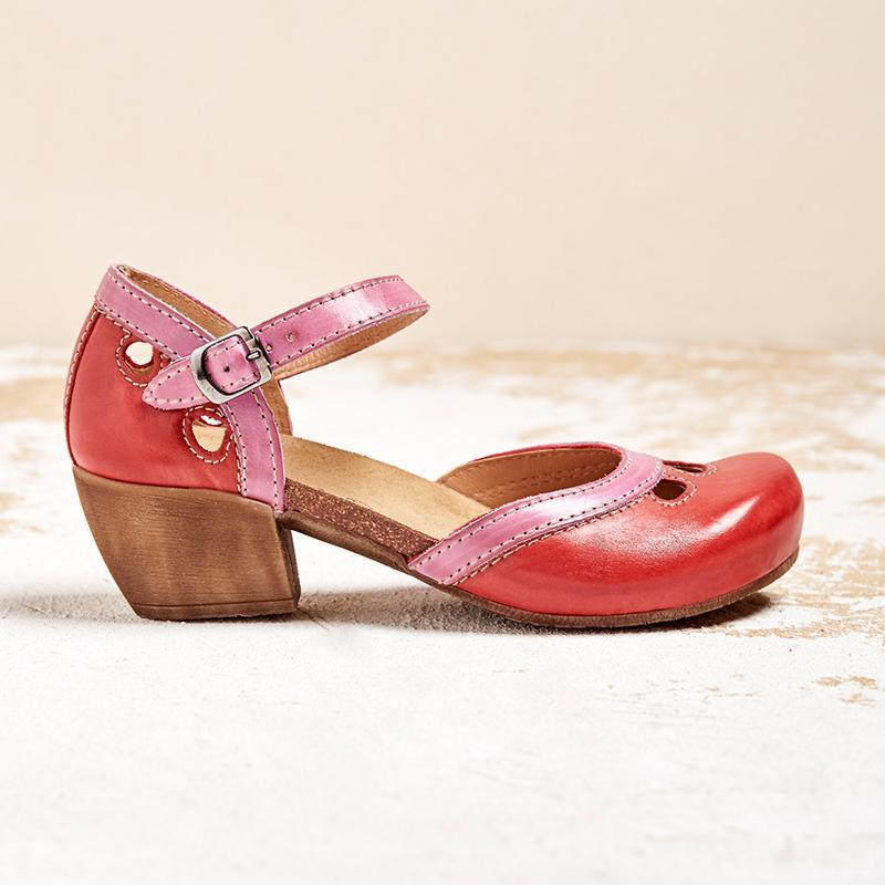 Damen Vintage Schuhe Mit Geschlossener Spitze | Bequem