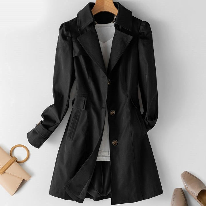Wrenlee | Damen Lässig Trench Mantel | Knopf Daunen