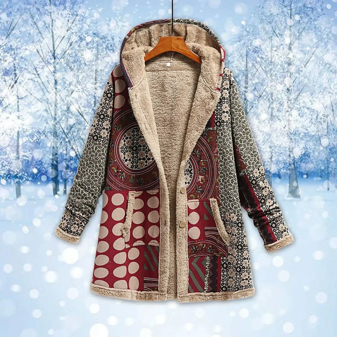 Warme Fleece Jacke für Damen | mit Kapuze