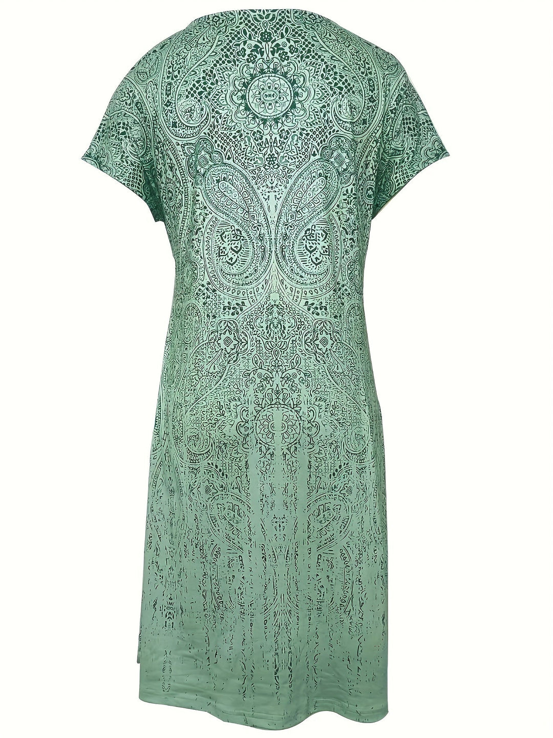 Sommerkleid Mit Rundhalsausschnitt Und Kurzen Ärmeln Für Damen | Mini