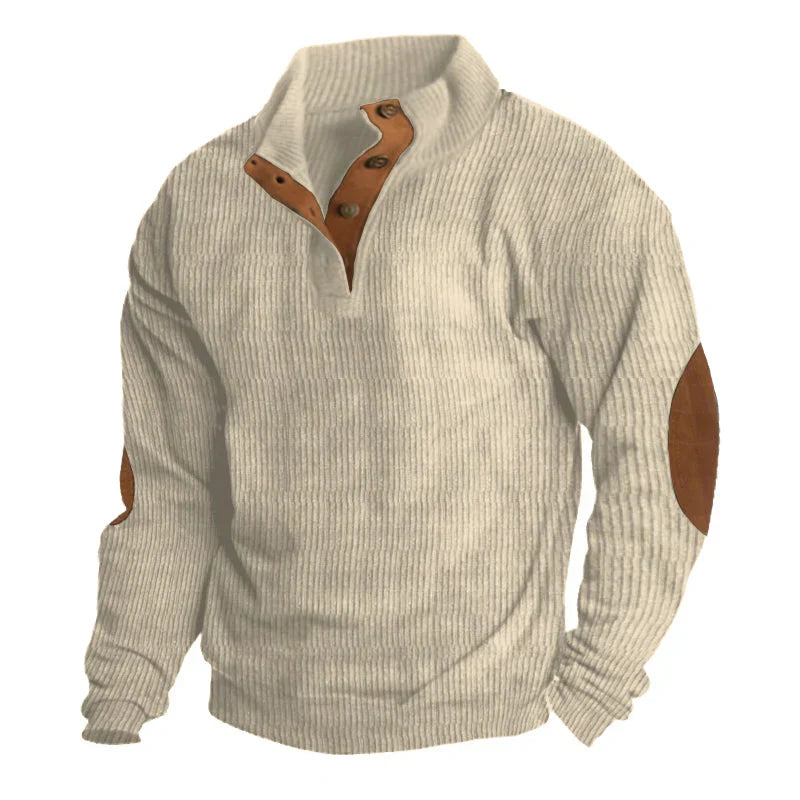 Cordpullover Mit Halben Knöpfen Für Herren | Warm