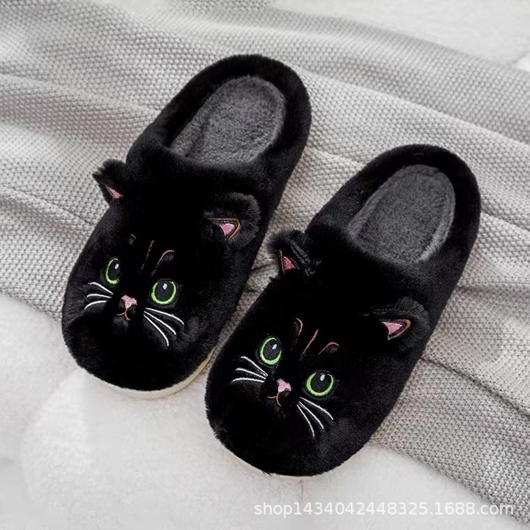 Kuschelige Damenpantoffel | Katzendesign