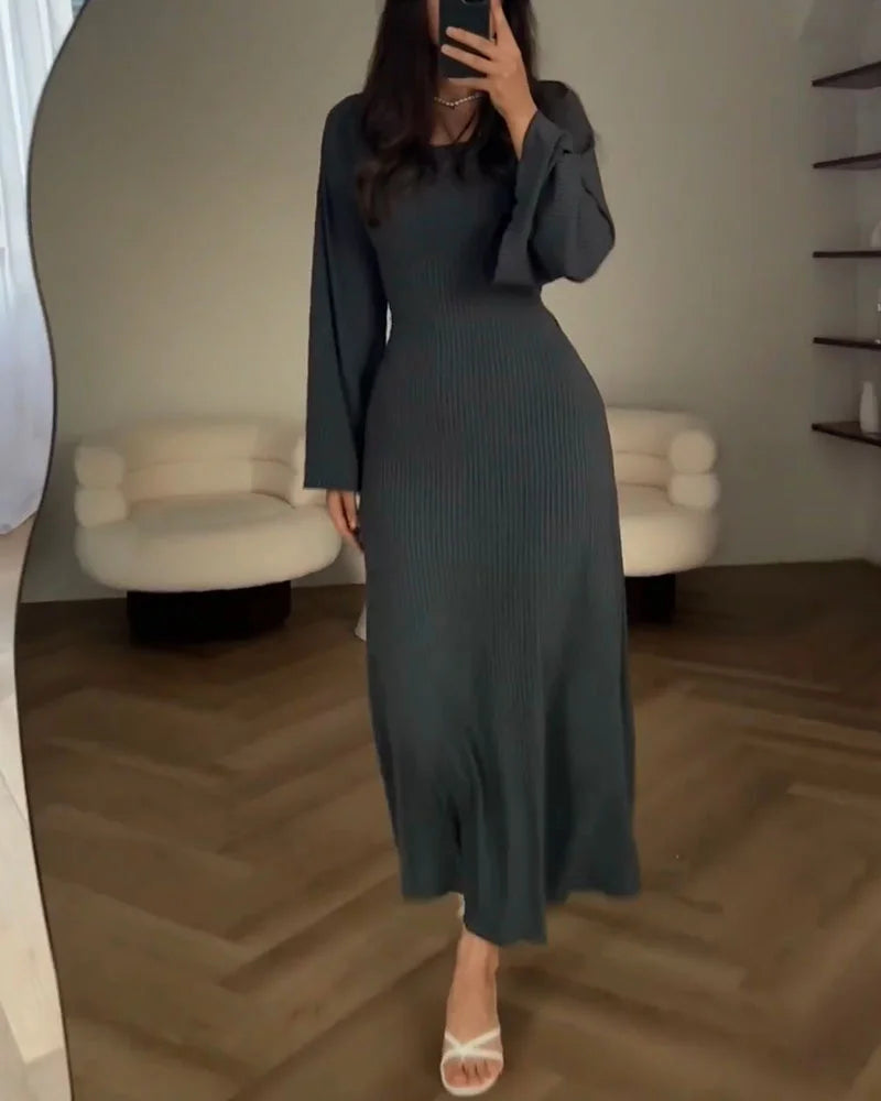 Langärmliges Hochzeitsgastkleid Für Damen | Maxi
