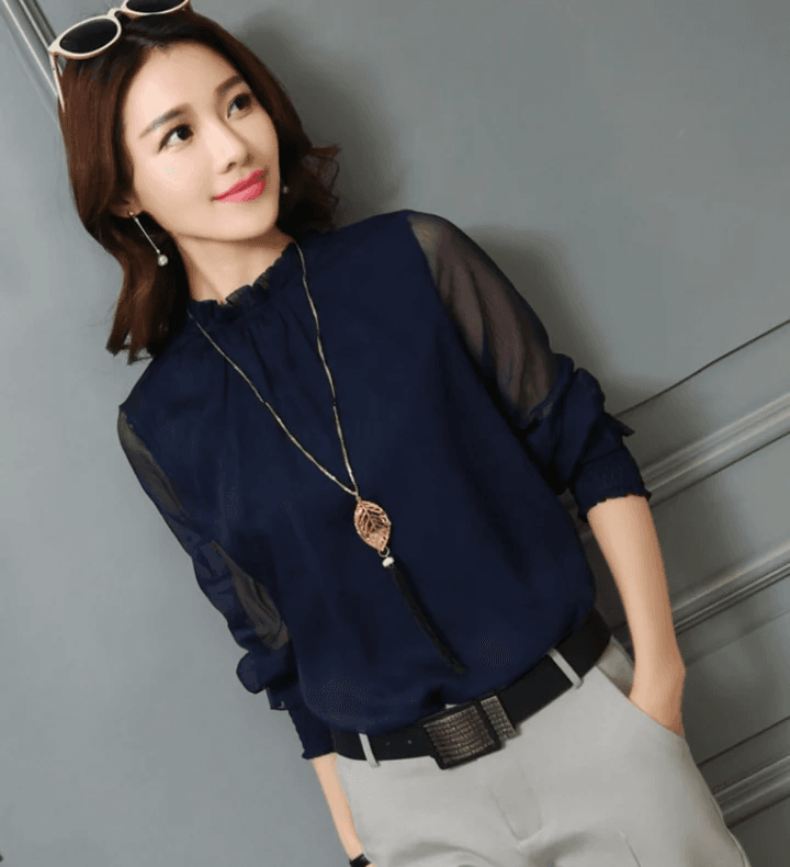 Elegante Bluse Mit Puffärmeln Für Damen | Formal