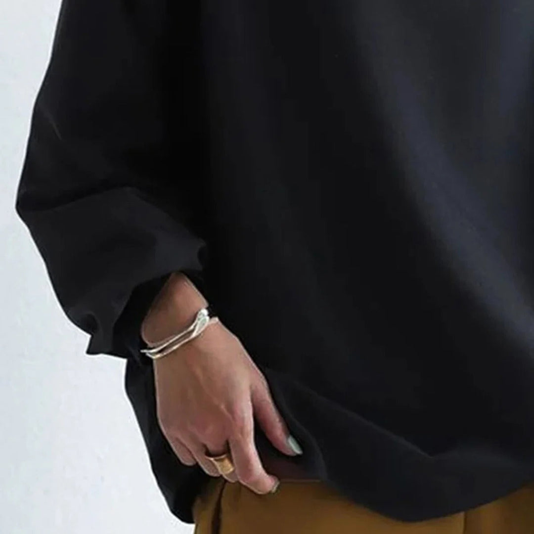 Aleah | Damen Modisch Rollkragen Pullover | Schwarz