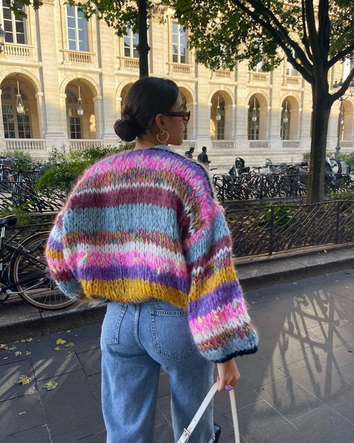 Modische Strickjacke für Damen | Offene Vorderseite