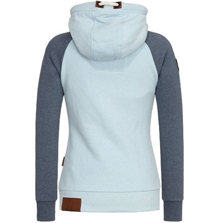 Damen-Strick-Kapuzenpullover mit Reißverschluss | Lange Ärmel