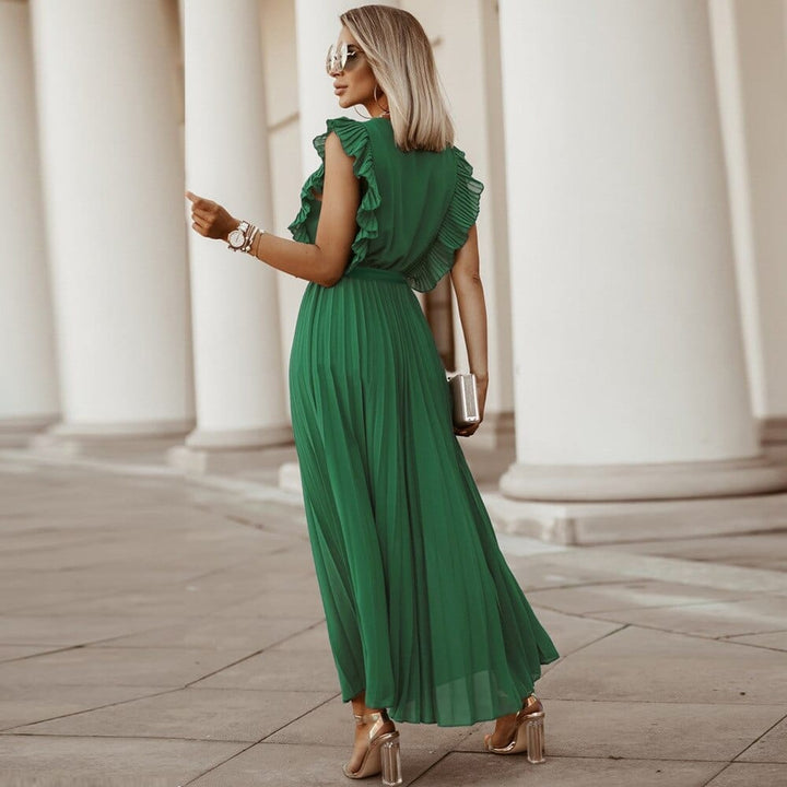 Wickelkleid Mit Rüschen Für Damen | Maxi