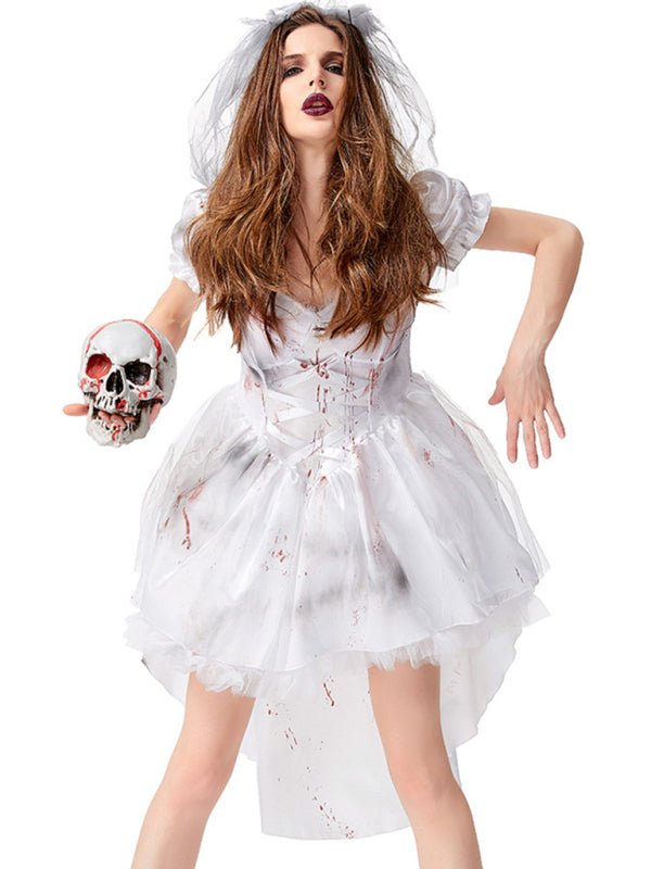 Blutige Braut Halloween Kostum Kleid | Mini