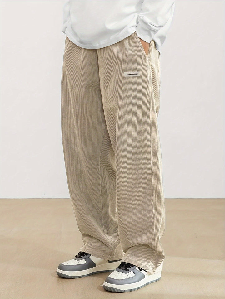 Locker Sitzende Cordhose für Herren | Weites Bein