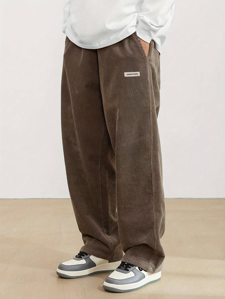 Locker Sitzende Cordhose für Herren | Weites Bein