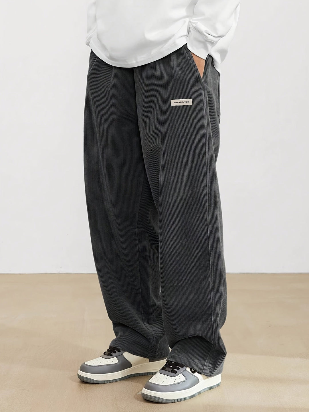 Locker Sitzende Cordhose für Herren | Weites Bein