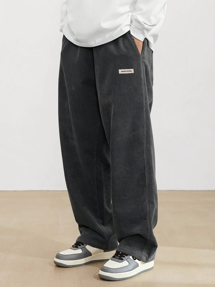Locker Sitzende Cordhose für Herren | Weites Bein