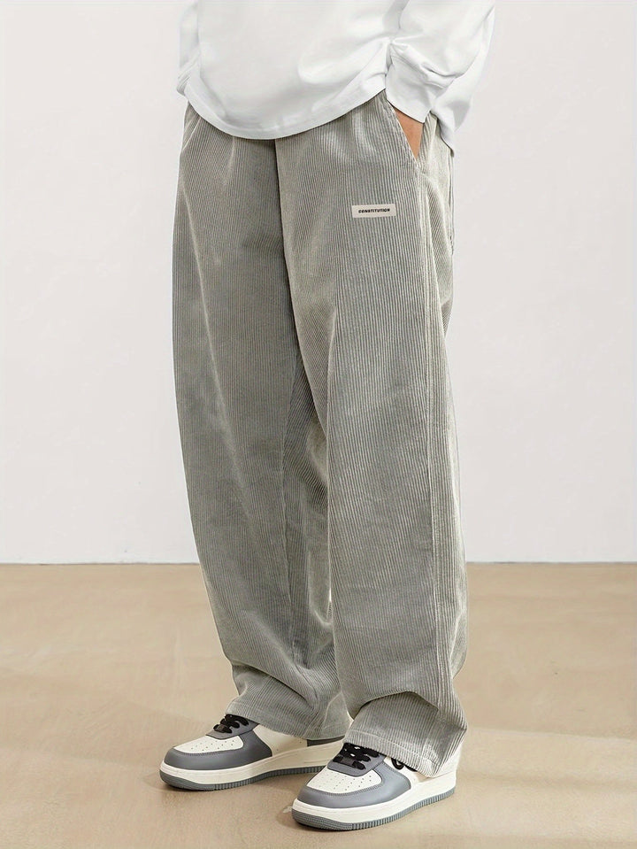 Locker Sitzende Cordhose für Herren | Weites Bein