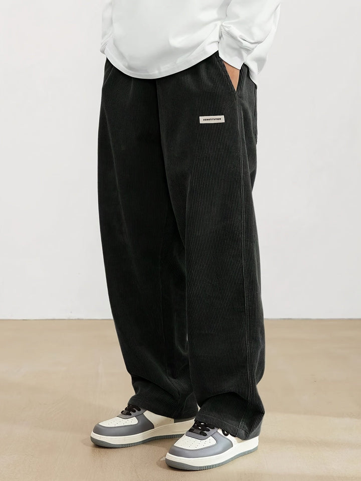 Locker Sitzende Cordhose für Herren | Weites Bein