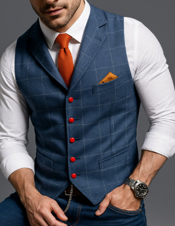 Klassische Vintage Weste Für Herren | Reverskragen