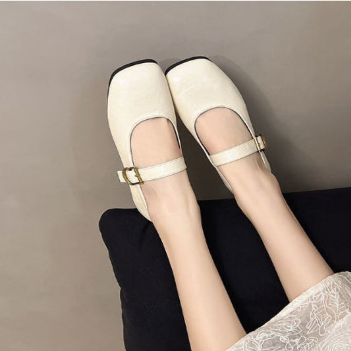 Klassische Mary Jane Dirndl Schuhe | Quadratische Zehenpartie