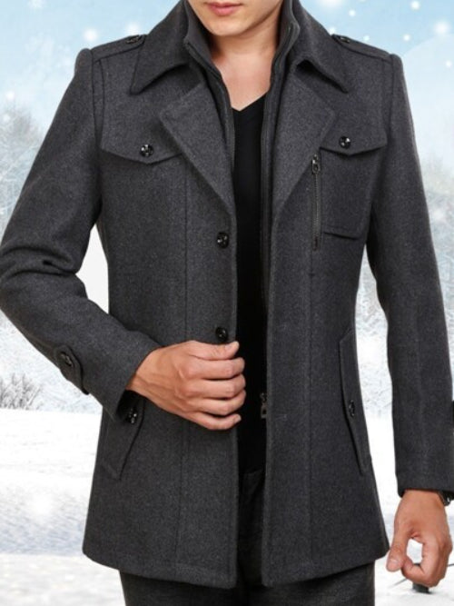 David | Herren Stilvoller Trenchcoat | Lang
