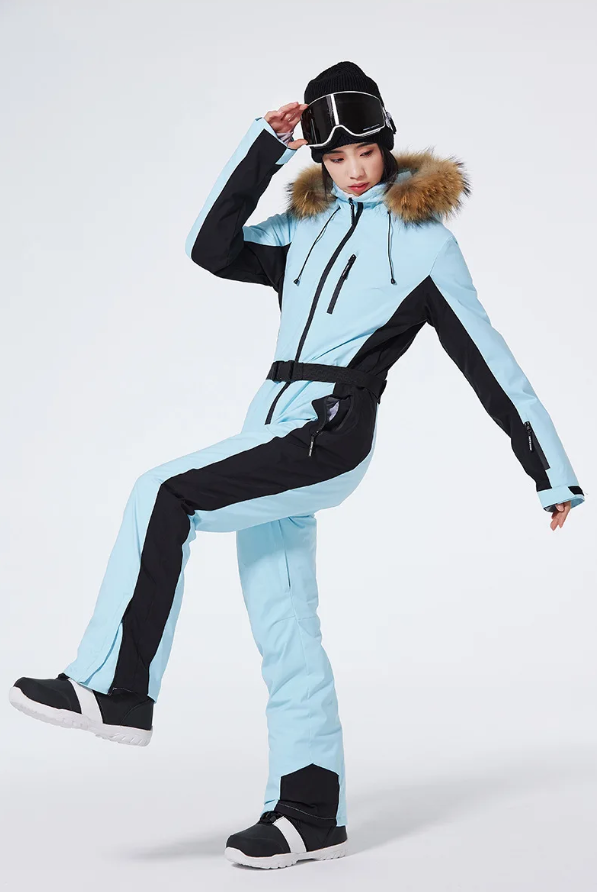 Einteiliger Skianzug für Damen | Wintersportbekleidung