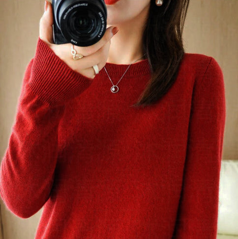 Warmer Langarm Pullover Für Damen | Rundhalsausschnitt