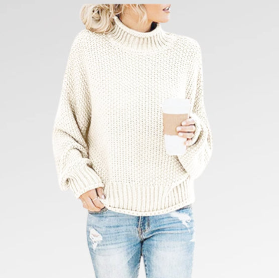 Gemütlicher Damen Strickpullover | Rollkragen