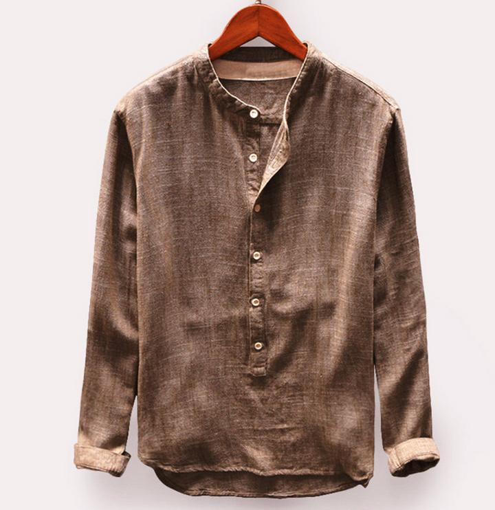 Heartwell | Herren Klassische Henley Hemd | Langarm