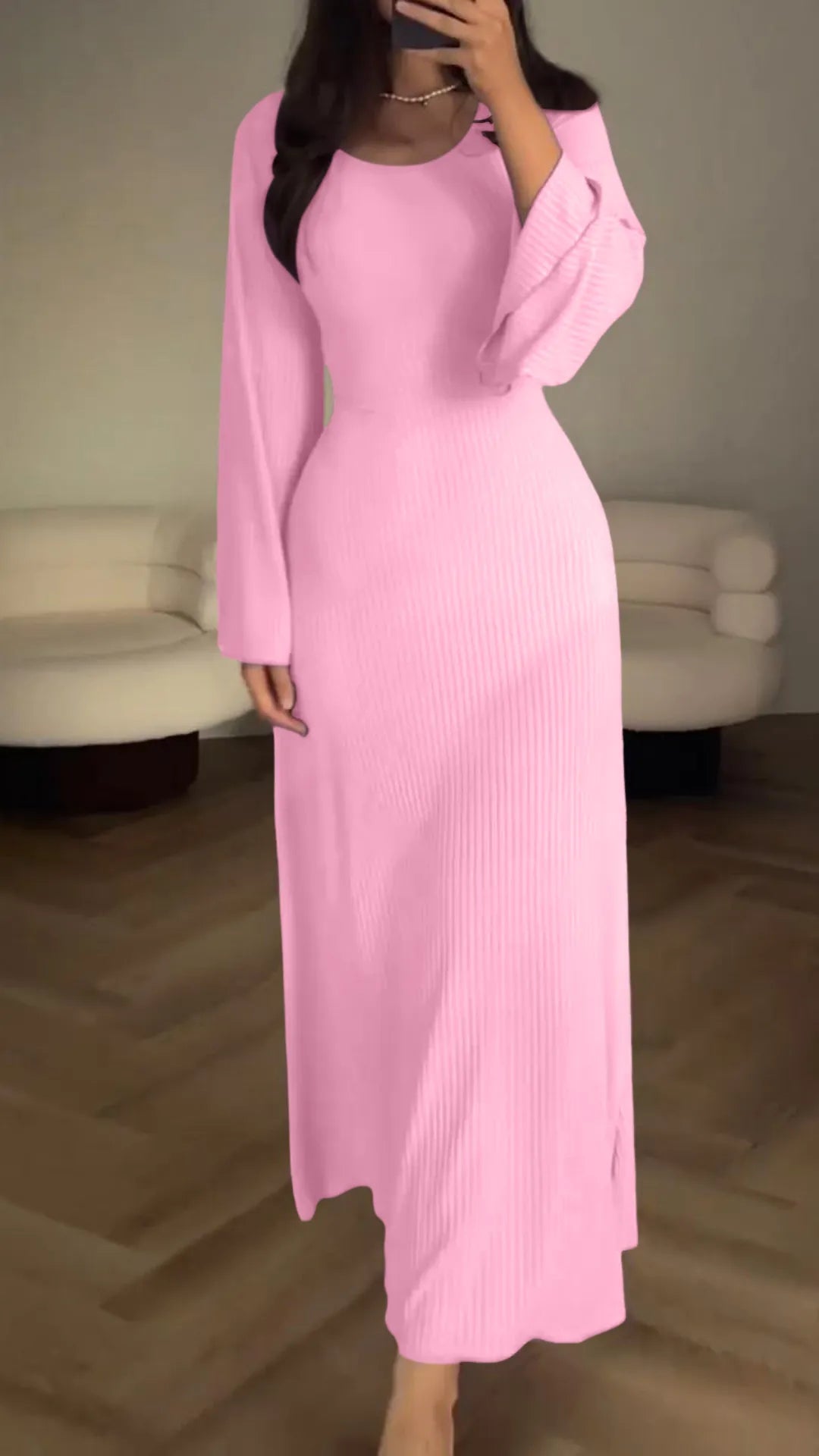 Langärmliges Hochzeitsgastkleid Für Damen | Maxi