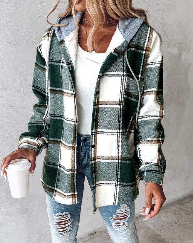 Murphy | Damen Kariert Kapuzen Jacke | Warme