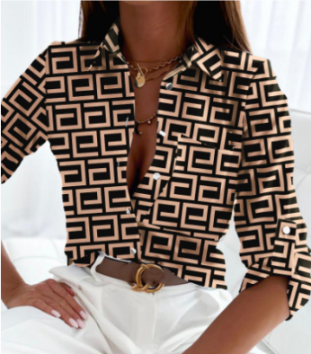 Langärmlige Button Down Bluse Für Damen | Lässig