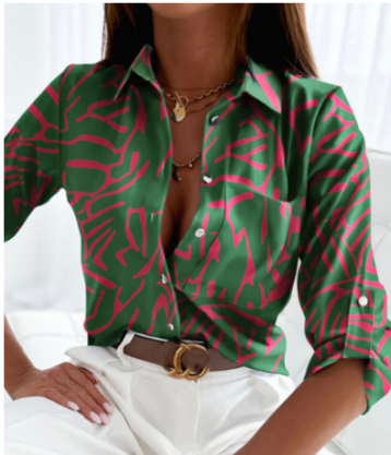 Langärmlige Button Down Bluse Für Damen | Lässig