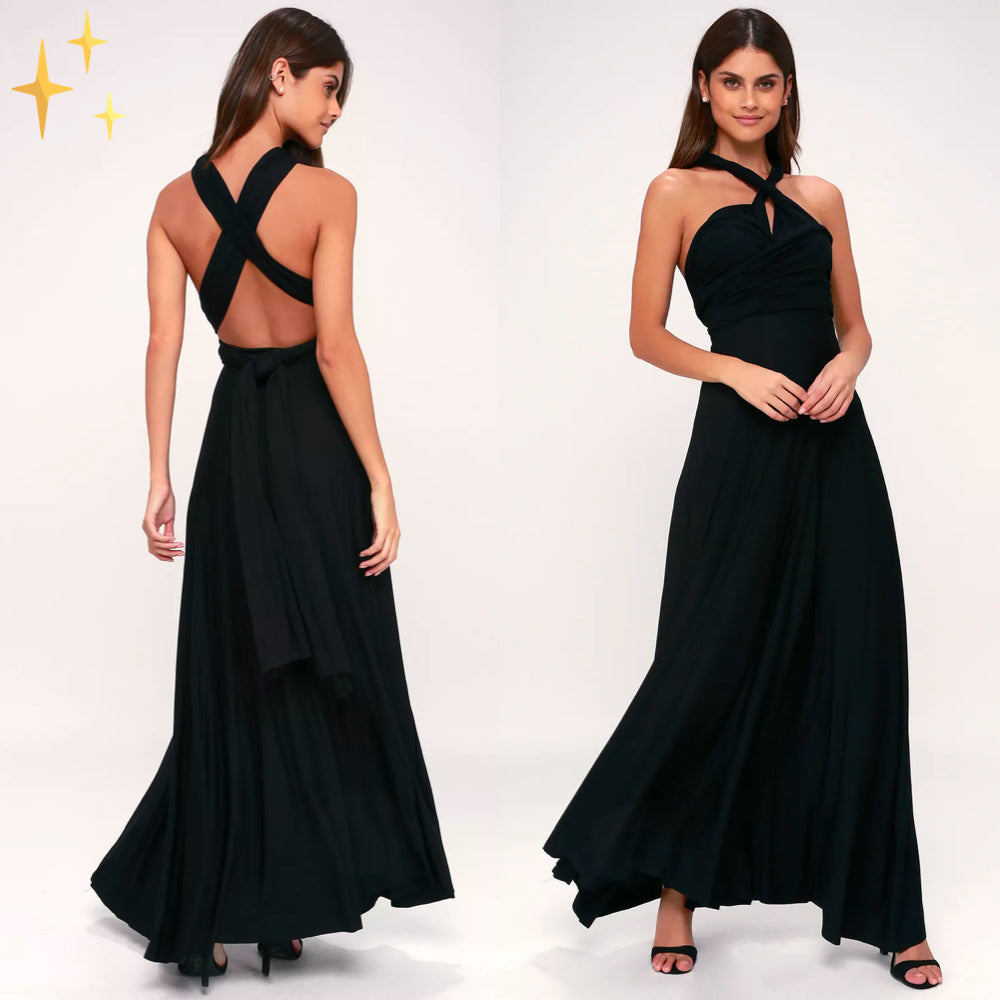Rückenfreies Abendkleid In Wickeloptik Für Damen | Maxi